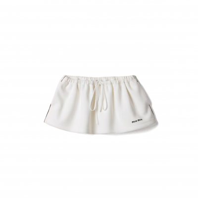 MIU MIU COTTON-JERSEY MINI SKIRT MG2489